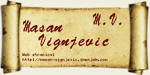 Mašan Vignjević vizit kartica